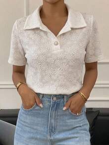 DAZY Women's Loose Casual T-Shirt, New Spring Style Suitable For Dates - White - View 10