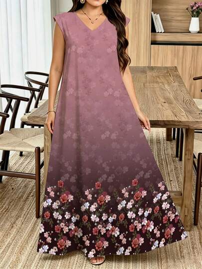 Lacomfia فستان نسائي أنيق بأكمام رفرفة وياقة على شكل حرف V، بتصميم انسيابي على شكل حرف A. يمكن ارتداؤه كملابس خارجية أو فستان للعمل/الطبقات، مناسب للمواعدة والعطلات والاستخدام اليومي والكاجوال والحفلات وإطلالات الأعياد، فستان نسائي صيفي، فستان انسيابي، فستان عتيق/فستان مزين بالزهور.