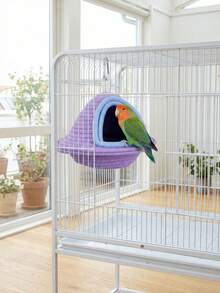 1pc Hand-Woven Straw Bird Nest Bed With UFO-Shaped Dome Design, Made Of Reed Material With Good Heat Insulation Effect, Parrot Sleeping Bag Suitable For Peach-Faced Lovebirds, Budgerigars, Usable Both Indoors And Outdoors - View 7