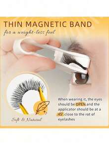 1 Set 4Pcs Magnetic Eyeliner And Magnetic False Eyelashes Kit Natural Reusable Fox Eye Lashes Lengthening Long Outer Corner For Women Daily Makeup - Multicolor - View 15