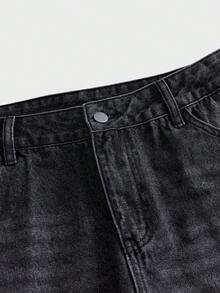 SWAVVY Men's Casual Versatile Daily Wear Denim Jeans With Pockets And Buttons - Black - View 4