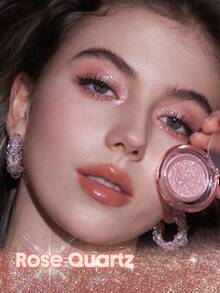 SHEGLAM Crystal Intentions Manifesting Glow Glitter Eyeshadow-Rose Quartz - Rose Quartz - View 3