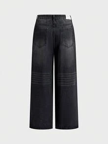 SWAVVY Men's Casual Versatile Daily Wear Denim Jeans With Pockets And Buttons - Black - View 7
