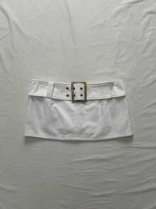 Attitoon Women's Solid Color Casual Versatile Daily Travel Skorts - White - View 4