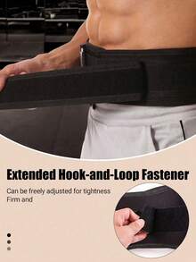 SHEIN Barbell Training Weight Lifting Fitness Dumbbell Exercise Waist Support Belt - Black - View 2