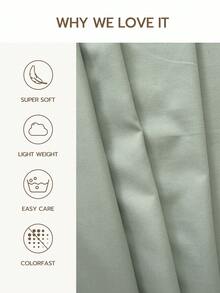 Joivida 4pcs/Set 100% Polyester Sheet Set Easy Care Bedding Set Fitted Sheet Set (1pc Flat Sheet+1pc Fitted Sheet+2pcs Pillowcases) Fitted Sheet Set King Queen Full TWIN SIZE Sheet Deep Pocket Up To 35cm , Breathable Better For Sleep - gray-green - View 7