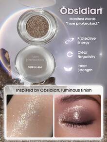 SHEGLAM Crystal Intentions Manifesting 閃耀亮片眼影-Obsidian - 天然曜石 - 查看 4