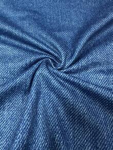 Resyla Tank Top Wanita Kasual Modis, Efek Denim, Cocok untuk Pakaian Sehari-hari dan Pesta - Biru - View 4