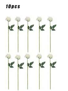 10pcs Simulation Holding Roses. 12pcs Simulation Touch Curled Rose Artificial Flower, Moisturizing Wedding Photography Decoration Flower, Home Garden Balcony Desktop Decoration, Latex Rose Bouquet, Birthday Gift, Graduation Party. - Multicolor - View 9