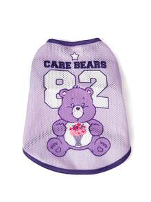 SHEIN X Care Bears 1件可愛卡通印花寵物背心，運動背心，貓狗通用，尺寸XXS至XXXXXL，特小號至特大號，護理熊、愛心熊、憤怒熊、分享熊、彩虹熊 - 紫色 - 查看 5