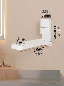 One Suction Cup Foldable Towel Rack, Vanity Hand Towel Holder, No-Drill Towel Storage Ring, Suitable For Storing Towels, Jewelry, Hairbands, And Other Items In The Bathroom. - A - View 7