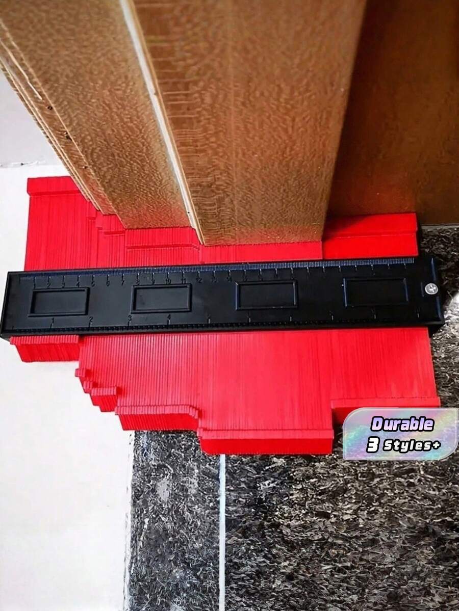 5inch/10inch Adjustable Contour Gauge Outline Profile Duplicator Tool, With Angle Protractor, For Accurate Replication Of Asymmetric Shapes On Wood Grain, Carpet, Tile, Laminate, DIY Woodworking Measuring Tool - multicolor - View 1