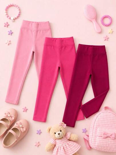 Set de 3 piezas leggings corte slim al tobillo