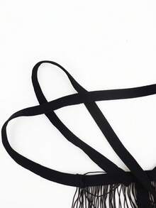 DrisQ DrisQ Fashionable Alluring Black Fringe Mid-Waist Sexy Men's Underwear - Black - View 4