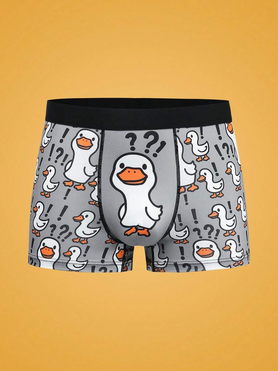 Notgurli Celana Dalam Boxer Pria Motif Kartun Bebek untuk Musim Dingin, Lucu dan Menggemaskan - MultiWarna - View 1