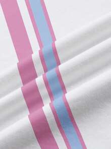 THE POWERPUFF GIRLS X SHEIN Tween Girl Letter Print Crew Neck Short Sleeve Casual T-Shirt - White - View 7