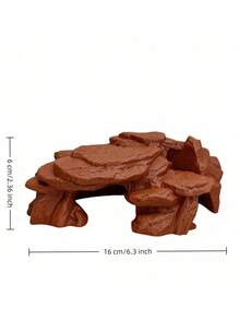 1Piece Reptile Hideout Cave Imitation Rock Shelter For Tortoise Lizard Gecko Habitat Decoration Climbing Hiding Spot Natural Look High Quality Trending Now - A - View 4