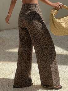 DAZY Women's Loose Casual Straight Leg Jeans, Summer New Arrival - Brown - View 2