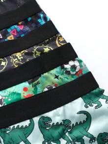 SHEIN Young Girl Simple Contrast Color Elastic Waist Sports Casual Boxer Briefs 10pcs/Pack - Multicolor - View 4