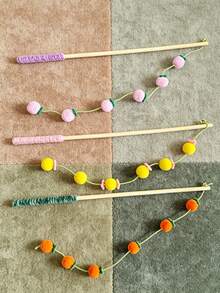 Fruit Laden Tomato Cat Toy, Felt Bell, Persimmon Cat Toy, Pet Toy - Multicolor - View 13