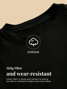 Elaire Anewsta Round Neck Casual Short Sleeve T-Shirt, Suitable For Spring To Summer Holiday - Black - View 5