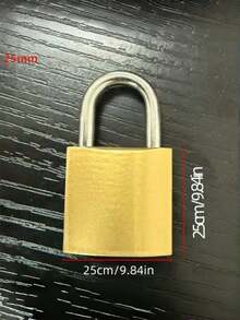1pc Mini Key Lock Small Brass Color Lock Weather Resistant Anti Theft Security Cabinet Lock Durable Metal With Keys For Locker Garage Backpack Suitcase Toolbox - Mini Padlock - View 3