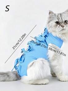 1 Buah Baju Rehabilitasi Kucing yang Dapat Diatur Ukurannya - Penutup Punggung Pasca Operasi yang Bernapas - Anti-Grooming - Melindungi Luka Perut - Cocok untuk Kucing yang Disterilkan dan Disapih - Semua Musim. - MultiWarna - View 13