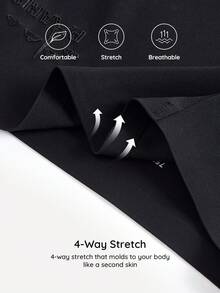 Bralution 5pcs/Pack Letter Embroidery Solid Color Seamless Elastic Waist Briefs - Multicolor - View 2