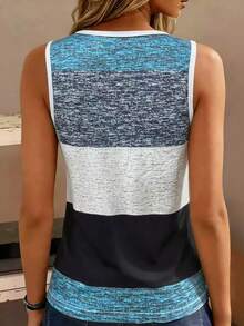 EMERY ROSE Camiseta de tirantes con estampado de palmeras para mujer - Multicolor - Ver 2