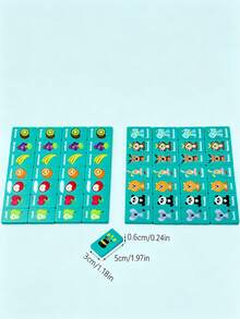 POKOJA LAND Permainan Mencocokkan Buah & Hewan dari Kayu, Mainan Puzzle Domino untuk Meja, Permainan Edukasi Pengembangan Kognitif Logika, Permainan Otak, Permainan Kayu - MultiWarna - View 2