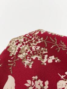 SHEIN Clasi 女款春夏優雅浪漫度假風細肩帶連身褲 - 酒紅色 - 查看 7
