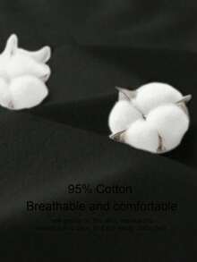 Tseoso Bộ 2 áo thun tay ngắn màu đen, đơn giản & thoải mái, phù hợp cho mùa thu, đông, xuân & hè, 95% cotton, đa năng - màu đen - Xem 3