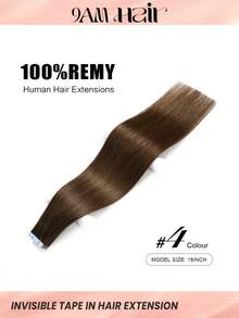 Seamless Injected Hand-Tied Pro Quality Virgin Human Hair Invisible Tape In Hair Extensions Human Hair Natural Black 50G Straight Tape Ins Tape In Hair Tape Ins Hair Extensions - S4 - View 2