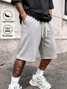 Gym Rark Men's Light Gray All-Season American Sports Outdoor 7/10 Length Pants, Gym - Light Grey - View 3