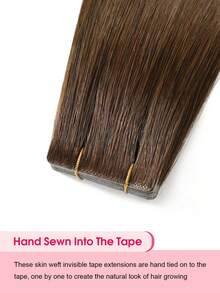 Seamless Injected Hand-Tied Pro Quality Virgin Human Hair Invisible Tape In Hair Extensions Human Hair Natural Black 50G Straight Tape Ins Tape In Hair Tape Ins Hair Extensions - S4 - View 4