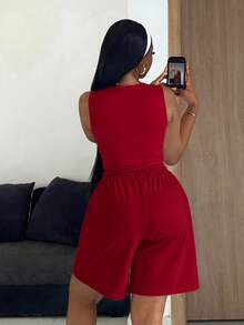 Slaydiva 新早春、春夏音樂節、情人節、休閒健身酒紅色 - 紅色 - 查看 4