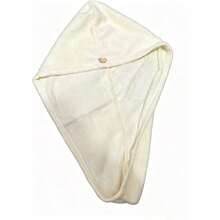 One Solid Color High-Density Dry Hair Cap, Household Bathroom Ultra-Fine Fiber Thickened Absorbent Head Towel - White - View 6