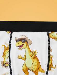 Notgurli European And American Style Men's Western Cowboy Tyrannosaurus Rex Print Boxer Briefs - Multicolor - View 3
