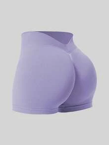 Velisys Velisys 4件組基本款運動短褲，吸濕排汗面料，提臀設計，多色可選，健身瑜珈無縫短褲 - 彩色 - 查看 4