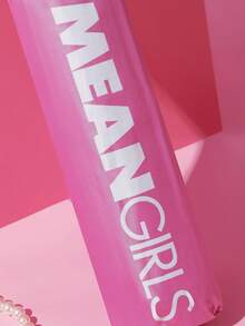 Mean Girls | SHEIN 1件裝 Logo 印花雨傘，UPF 50+ 防曬，適用於學校、工作、戶外與日常使用，為大學生、高中生、男女設計，Burn Book - 粉色 - 查看 7