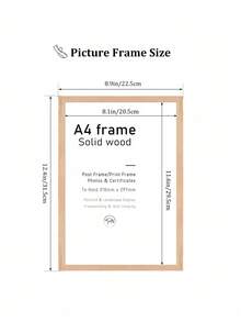 1/2/3PCS Oak Color Solid Wood Art Picture Frame Modern Minimalist Wall Hanging Decor Photo Frame With Stand For A4 30x40cm A3 Pure Wood Frame Tabletop Display Home Decoration Wall Art - Oak - View 4