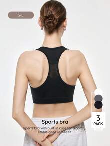 Bralution Bra Olahraga Tanpa Jahitan untuk Wanita - MultiWarna - View 4