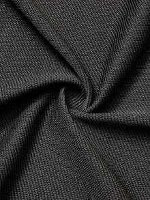 Manfinity Hypemode Men's Solid Color Long Sleeve Zip-Up Casual Hoodie - Black - View 7