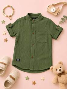 Short Magician Shirt For Children - Green - View 1