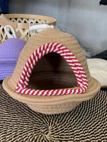1pc Hand-Woven Straw Bird Nest Bed With UFO-Shaped Dome Design, Made Of Reed Material With Good Heat Insulation Effect, Parrot Sleeping Bag Suitable For Peach-Faced Lovebirds, Budgerigars, Usable Both Indoors And Outdoors - View 14
