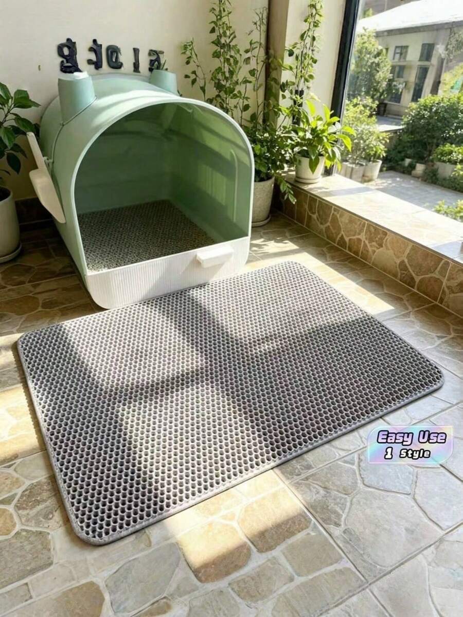 Large Cat Litter Mat, Designed To Effectively Prevent Cat Litter From Scattering And Leaking, Keeping Litter Contained. Non-Slip, Odor-Resistant, And Easy To Clean - The Ideal Protective Mat For Litter Boxes And Pet Supplies. Durable Cat Litter Mat. - Multicolor - View 1