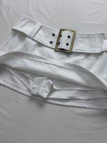 Attitoon Women's Solid Color Casual Versatile Daily Travel Skorts - White - View 7