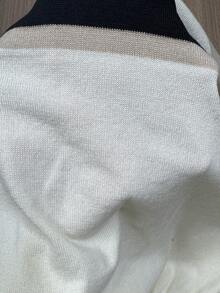 Manfinity CityGents 男士圆领短袖纯色拼布休闲针织上衣 - 白色 - 查看 7