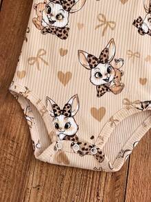 Romper Bayi Perempuan Kasual dengan Tali Bahu Tipis, Cocok untuk Musim Semi dan Musim Panas - Putih - View 3