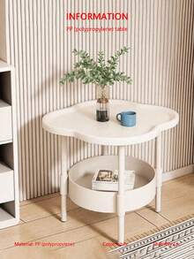 1 pieza Mesa lateral móvil moderna y minimalista, adecuada para sala de estar, dormitorio, balcón - Mesa de café, mesa lateral de sofá, mesita de noche - Multicolor - Ver 11